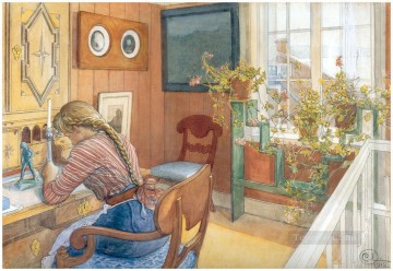 correspondencia 1912 Carl Larsson Pinturas al óleo